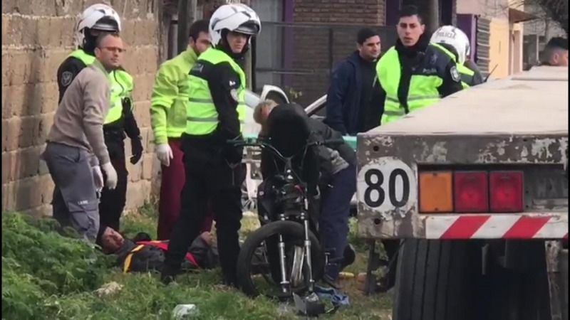 Rob una moto en el Bingo, choc y lo encontraron